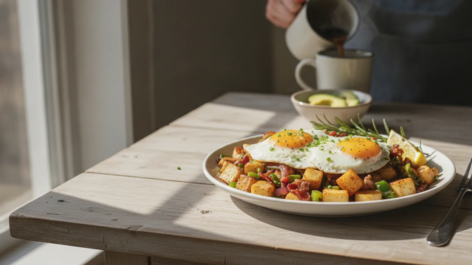 Celeriac Breakfast Hash With Eggs